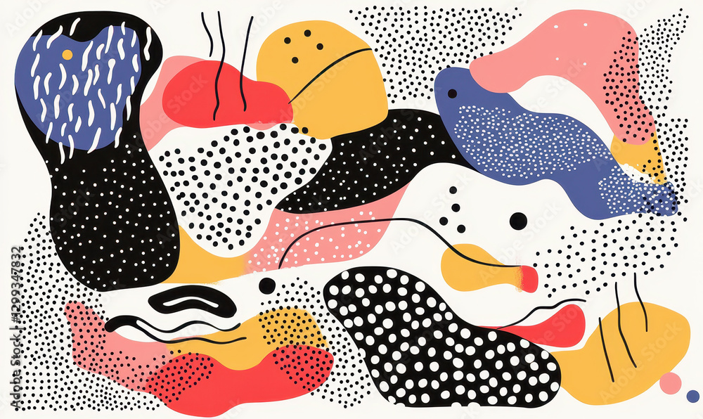 Poster explore a world of colorful abstract patterns - a creative visual journey through modern artistic ex