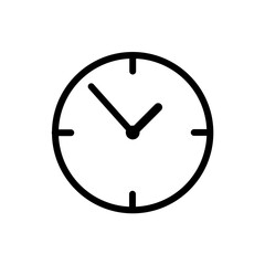 Clock, minimalist clock icon