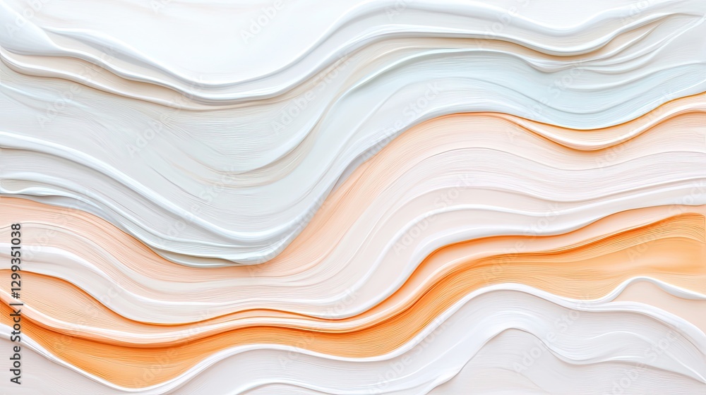 Poster soft layers of paper create soothing wave-like texture with gent