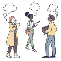 Business Team Applauding – Trendy Flat Design Illustration of Coworkers Celebrating Cooperation