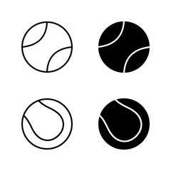 Fototapeta premium tennis ball icon set color editable