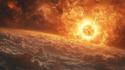 Hypernova event witnessed from a nearby exoplanet its explosion illuminating the alien sky