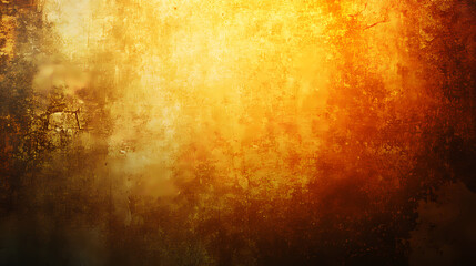 Gritty grunge gold texture background with vignette and aged appearance. Radiance - Sunset. Illustration
