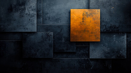 Ochre and Slate Layered Brushstroke Design with Halftone Crosshatch and Grunge Smudges for Abstract Backgrounds

