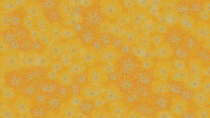 Decorative pattern, beautiful calm background for font composition, website page, graphic design; meadow of blooming decorative spring daisies.