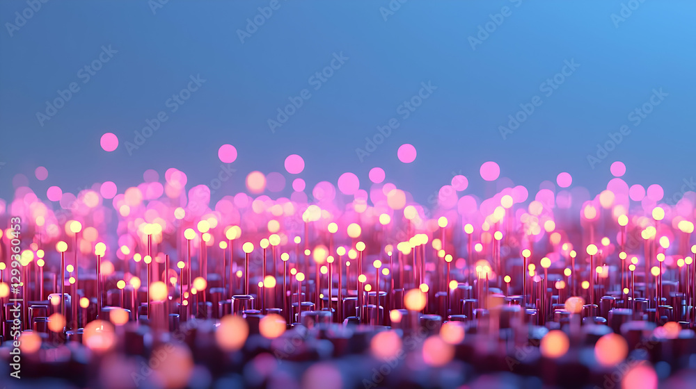 Poster colorful abstract background with light bokeh and depth of field