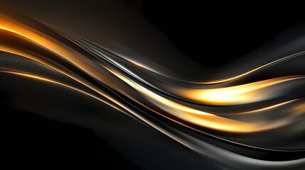 3d black to gold light beams luxuries background wallpaper elegant movie award style. Radiance - Sunset. Illustration