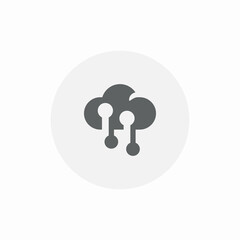 cloud computing icon sign vector