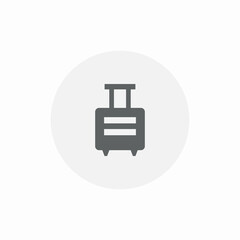 wheel luggage travel icon sign vector