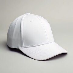 Fototapeta premium Realistic White Cap Mockup for Stylish Branding and Design Presentations