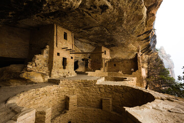 Ancient Native American structures in Mesa Verde, Colorado.
