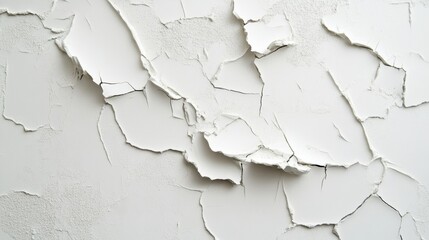 Obraz premium Cracked white paint texture. Abstract background.