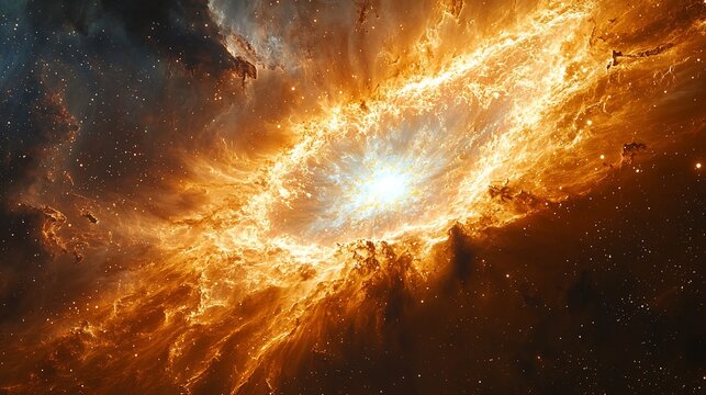 Massive protostar transitioning into a main sequence star its intense radiation dispersing the remnants of its birth nebula