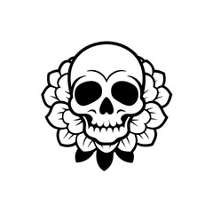 skull on a white background