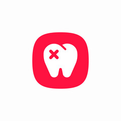 dental erase icon sign vector