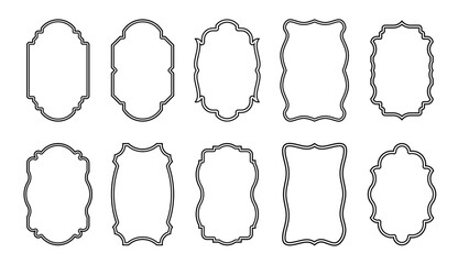 A set of simple vintage style frames