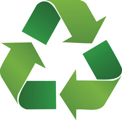 recycle symbol on white background
