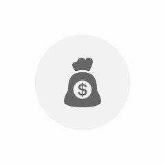 sack money icon sign vector