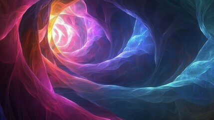 Fototapeta premium A burst of cosmic-inspired colors in deep blues and vibrant oranges, swirling together