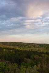 Clouds and trees in the Missouri Ozarks.
