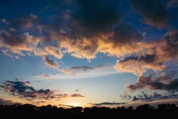 A sunrise in the Missouri Ozarks.