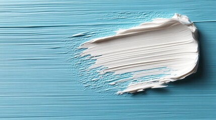 Expressive light blue and white abstract brush strokes creating a tranquil and spacious canvas