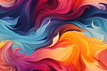 Obraz premium Abstract colorful background with waves