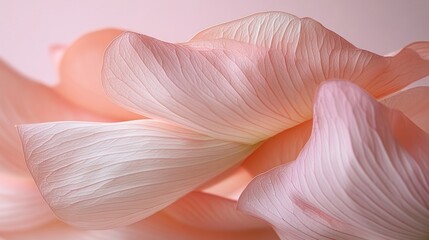 A huge, bright, close-up image of a pink flower petal showcases an unusual, abstract texture