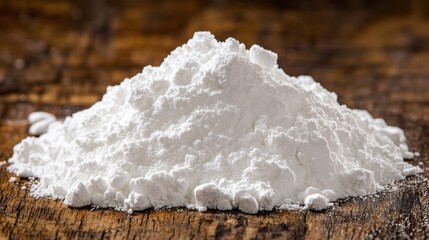 The shimmering, fine grains of silky alumina powder are accentuated by the soft lighting in the studio