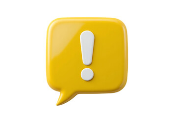 Exclamation mark icon 3d illustration background