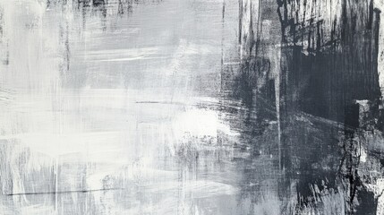 Fototapeta premium Abstract grayscale painting texture
