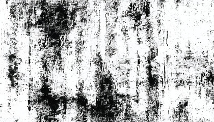 Grunge black and white seamless pattern. Monochrome abstract texture. Background of cracks, scuffs, chips, stains, ink spots, lines. Grunge pattern. 