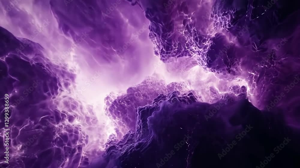 Aufkleber vibrant purple abstract patterns create a mesmerizing visual experience in an otherworldly landscape