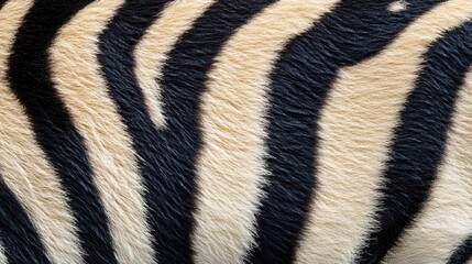 Seamless zebra skin texture with bold stripes.