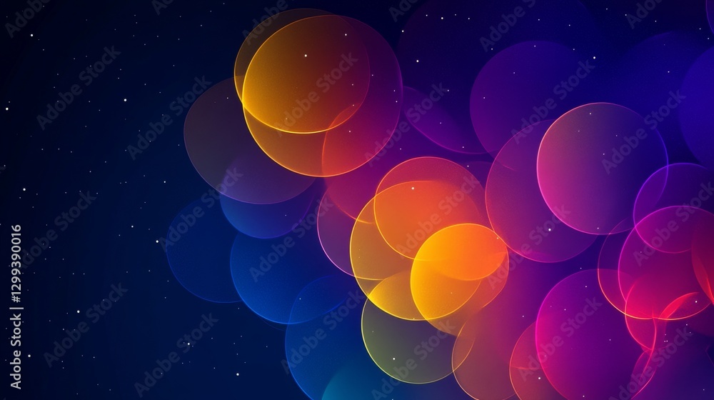 Poster modern geometric gradients create a stunning visual effect with smooth color blends on a white canva