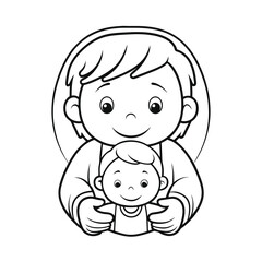 baby girl vector illustration
