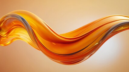 Obraz premium Abstract Orange Flow Wave Background - Modern Design Concept