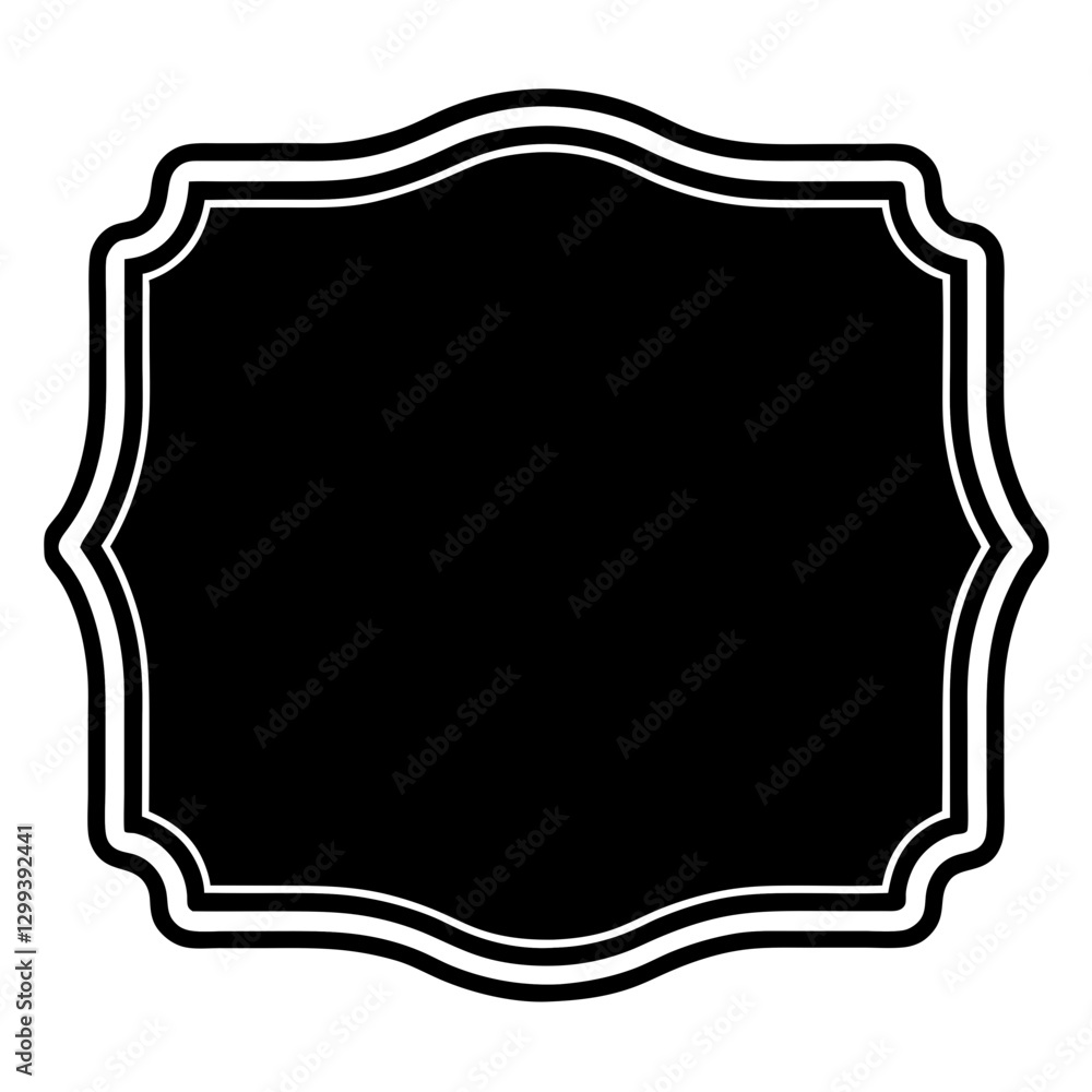 Poster an elegant black frame with a decorative design, perfect for adding text or images. the frame has a 
