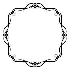 an elegant, decorative vintage frame with ornate swirls, borders and flourishes for design, invitation and greeting cards vector illustration