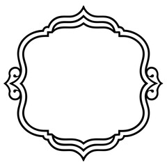 an ornate, empty frame with elegant scrollwork border. It's ready for text or design elements, perfect for announcements, invitations, or adding a touch of vintage charm vector illustration