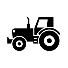 Obraz premium a black and white silhouette of a tractor, the epitome of agricultural might vector illustration