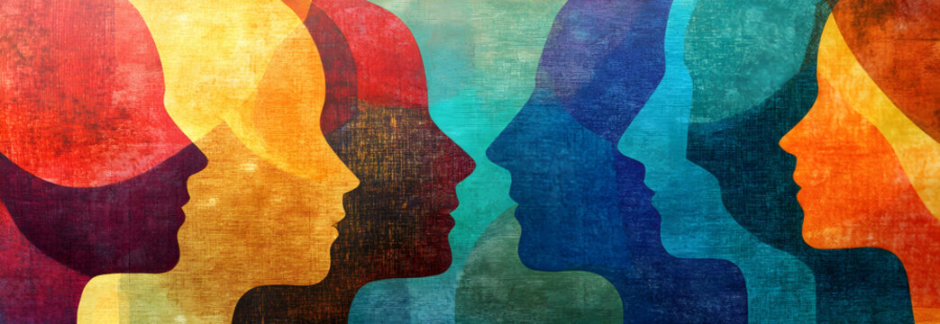 Language barriers as communication barriers, hindering understanding and interactions: Depict language barriers as a wall between speakers