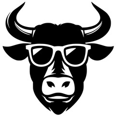 Cool bull portrait