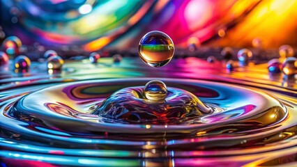 Abstract Water Droplets Motion Blur Slow Shutter Speed Macro Photography