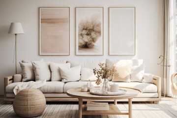 Interior of a Scandinavian style living room