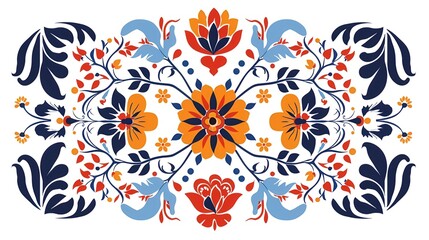 Romanian traditional pattern motifs, vector illustration, white background, flat illustration 