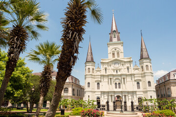Obraz premium Church in french quarter in new orleans louisiana