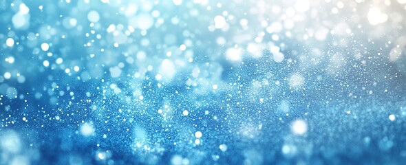 Obraz premium Abstract Blue Glitter Background with Sparkling Lights