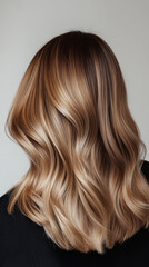 Naklejka premium Balayage hairstyle transformation for a stylish client