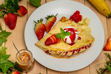Crepe de frutas